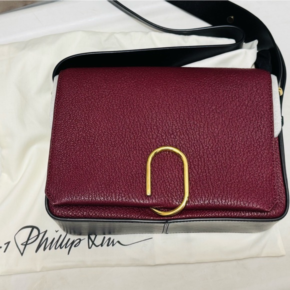 3.1 Phillip Lim Alix Flap Shoulder bag Burgundy Crossbody Bag - Picture 1 of 7